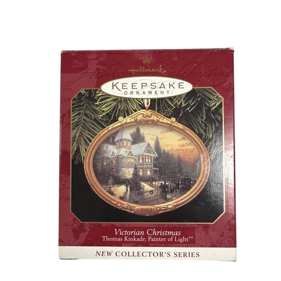 VNTG Thomas Kinkade Victorian Christmas 1997 Hallmark Keepsake Ornament - Picture 3 of 5